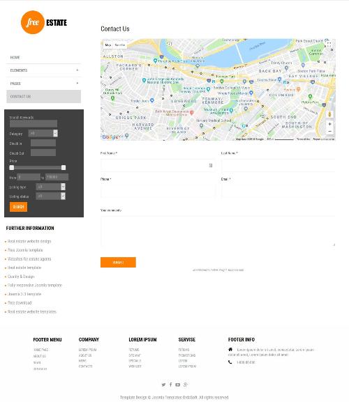 Free Responsive Real Estate template