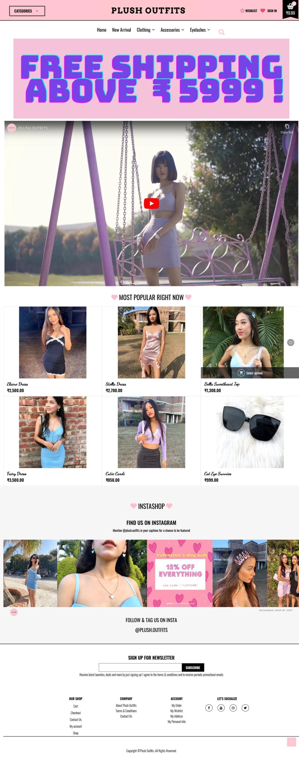 Plush Outfits Online apparel store